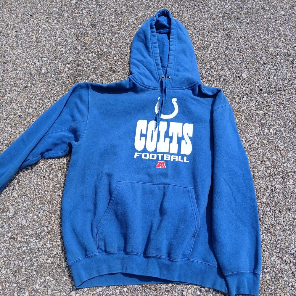 Indianapolis Colts Sweatshirt Hoodie Mens Blue NFL Football Team Apparel Fleece